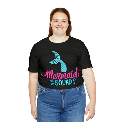 Be a Mermaid T-Shirt - Unisex jersey tee with an enchanting design, soft cotton fabric, and ribbed knit collars, perfect for mermaid enthusiasts and lovers of mermaid-inspired clothing."