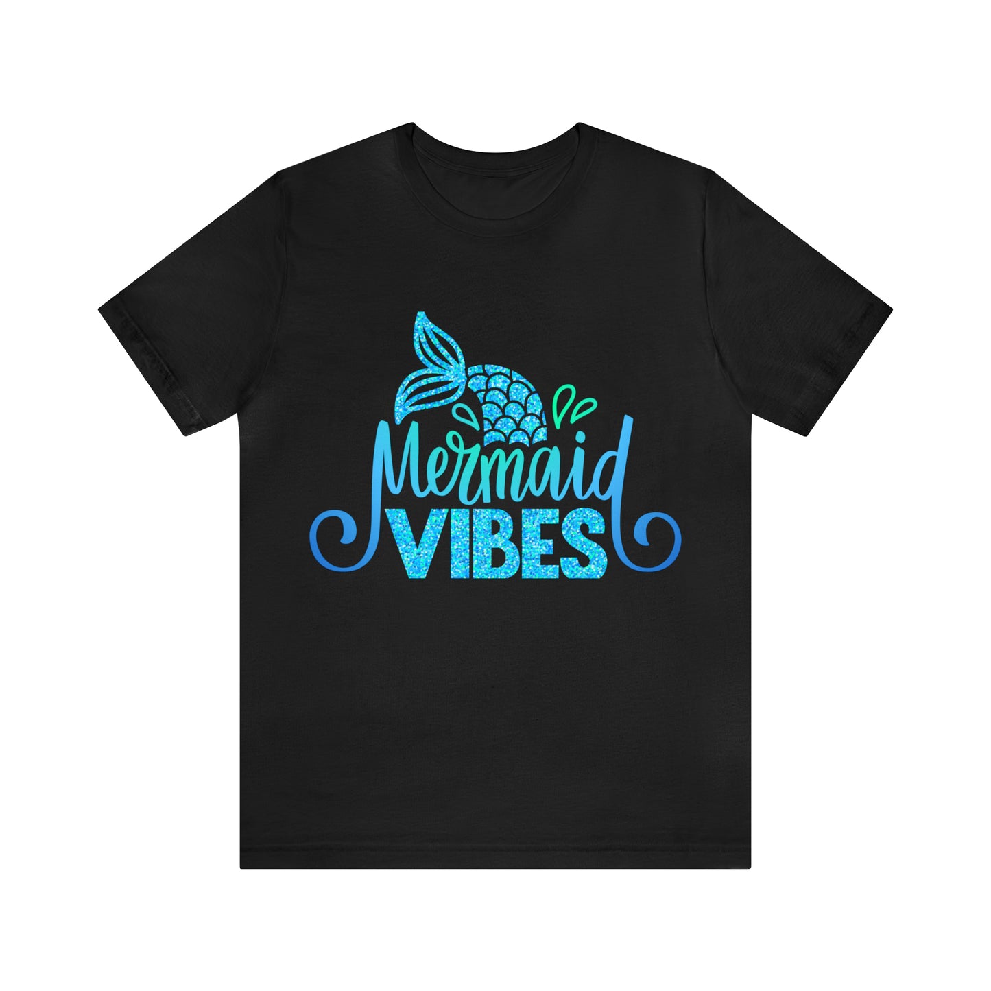 Mermaid Vives T-Shirt - Unisex jersey tee with an enchanting design, soft cotton fabric, and ribbed knit collars, perfect for mermaid enthusiasts and lovers of mermaid-inspired clothing."