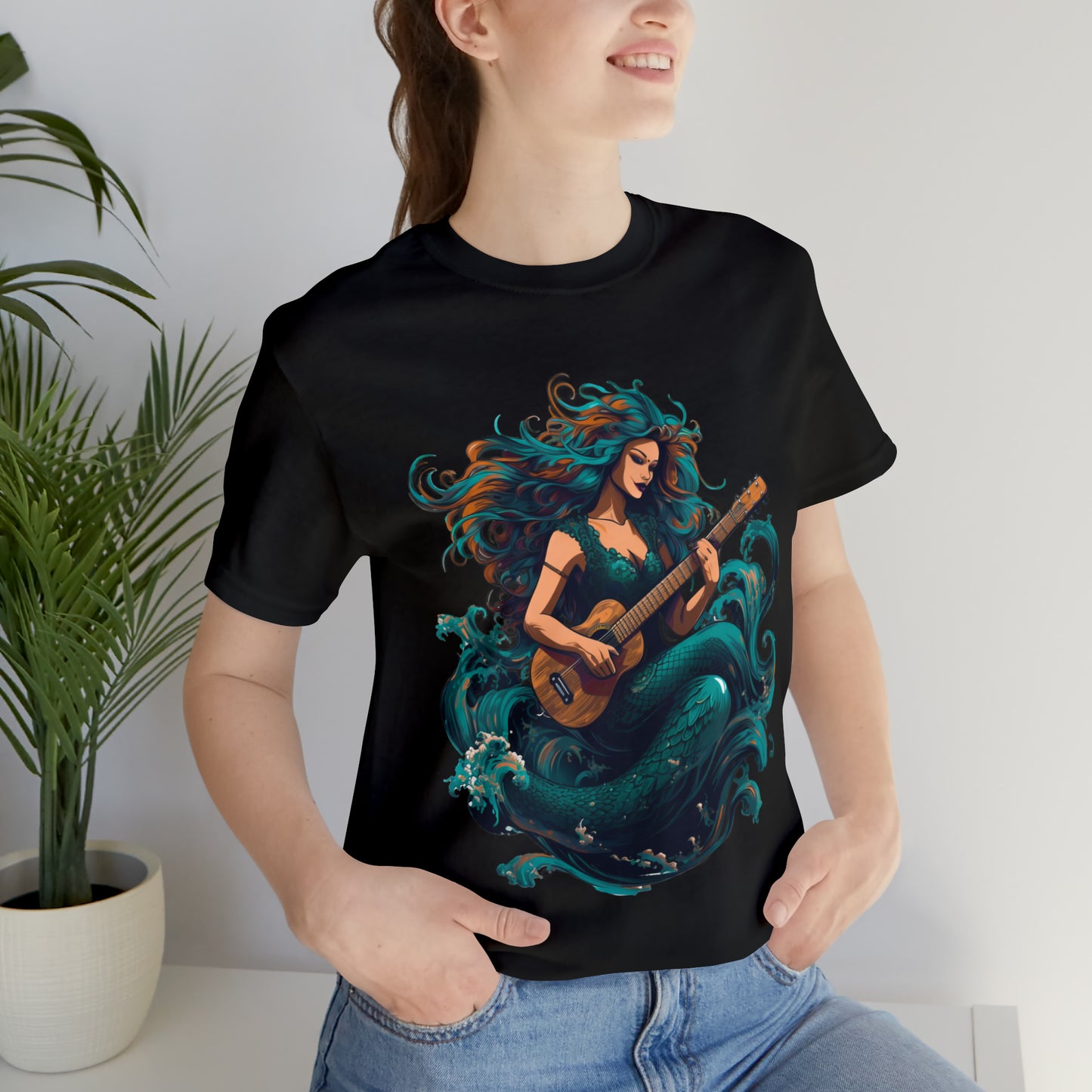 Mermaid and Guitar - T-shirt