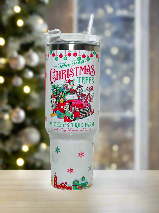 Personalized 40oz Custom Quencher Tumbler with hand wash care instructions, ideal for gifting during holidays and special occasions