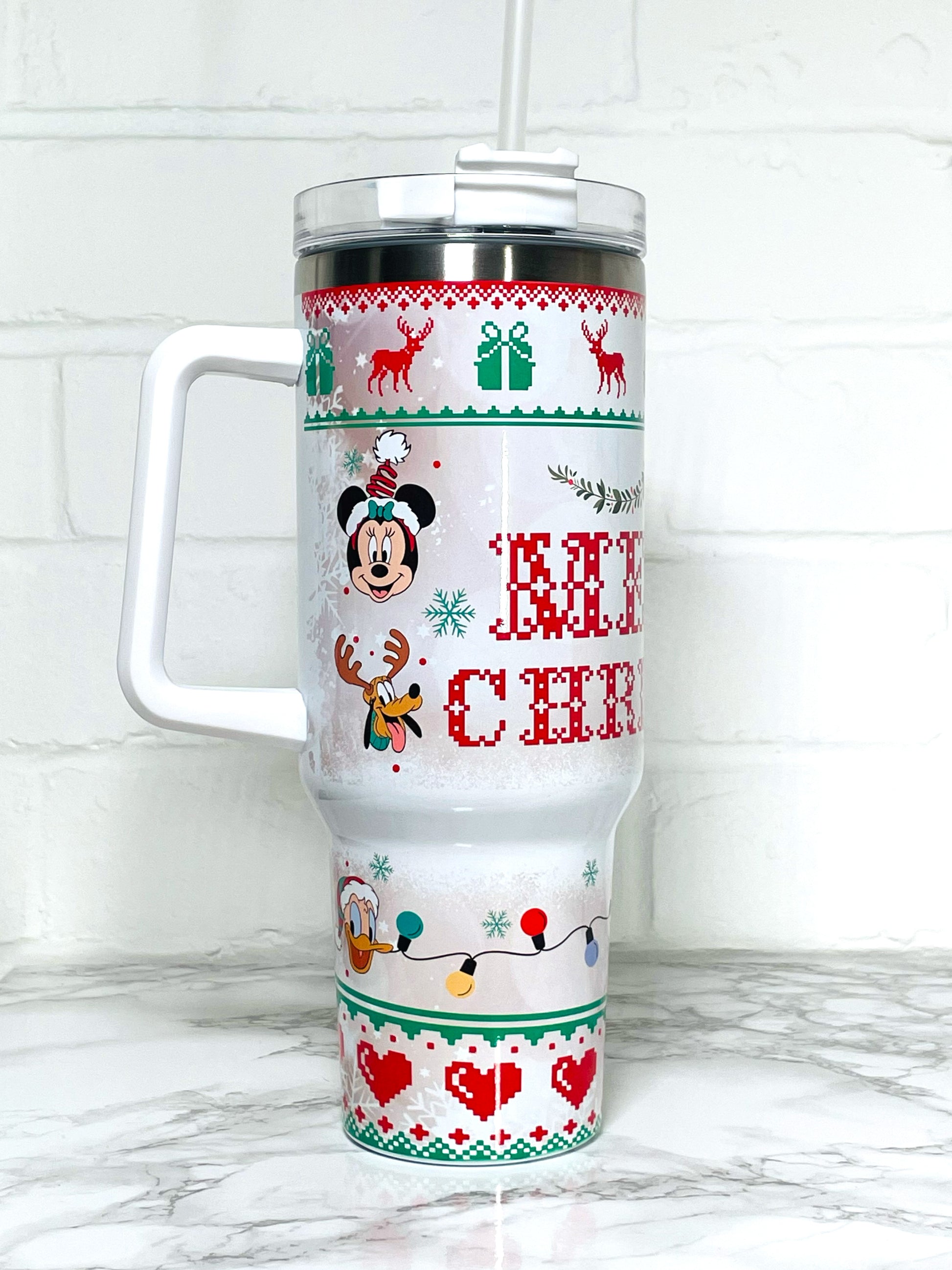 40oz Custom Quencher Tumbler with personalized, durable design, made to order—ideal for holiday and birthday gifts, hand wash recommended