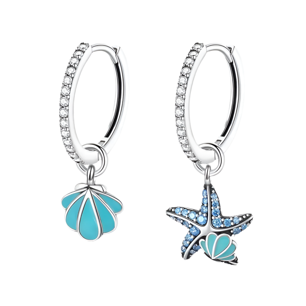 Glow-in-the-Dark  Shell & Starfish Earrings