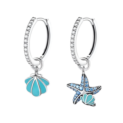 Glow-in-the-Dark  Shell & Starfish Earrings