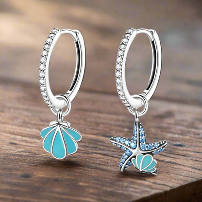 Glow-in-the-Dark  Shell & Starfish Earrings