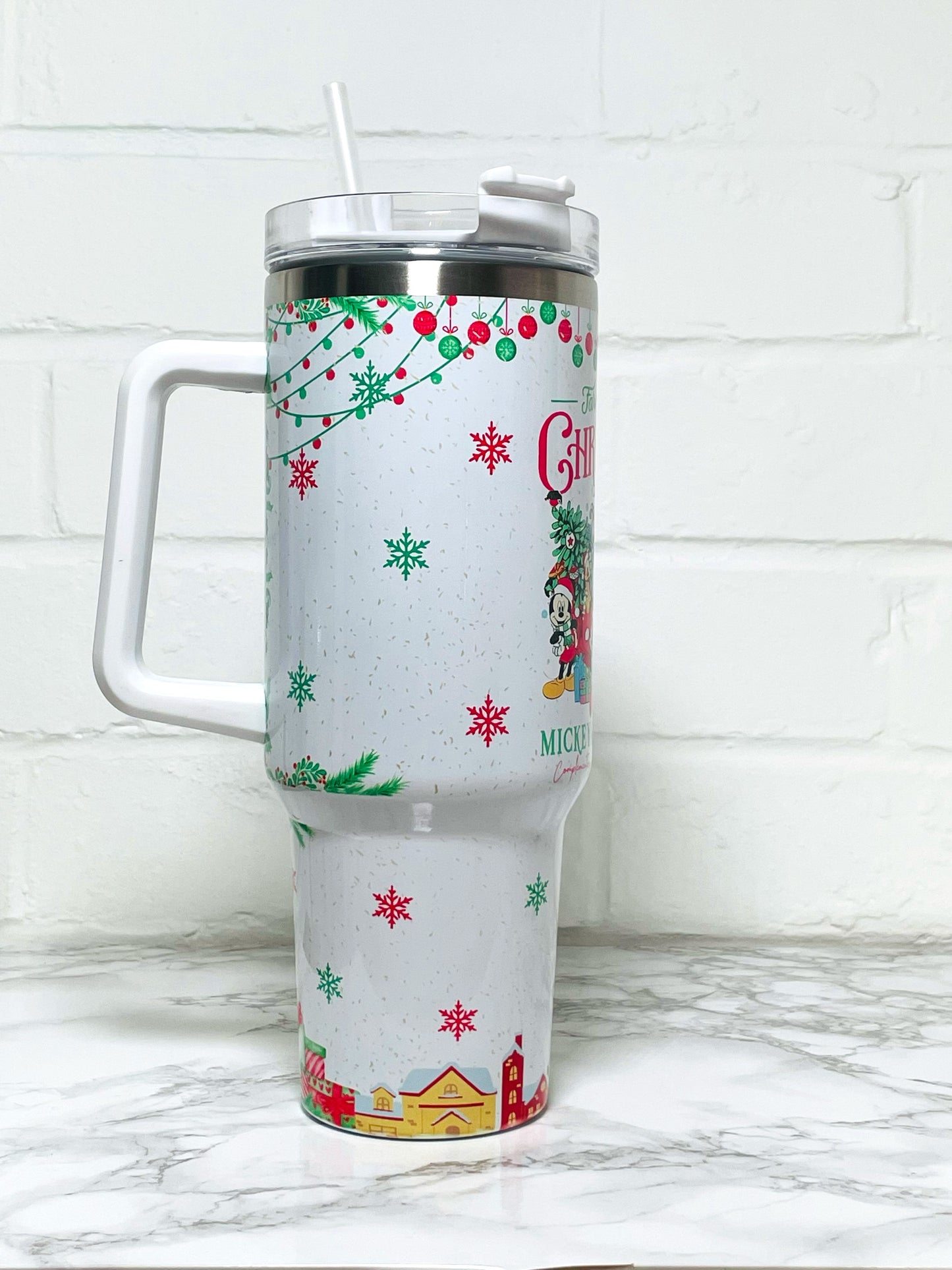 40oz Custom Quencher Tumbler –  Christmas Tree Car Inspired