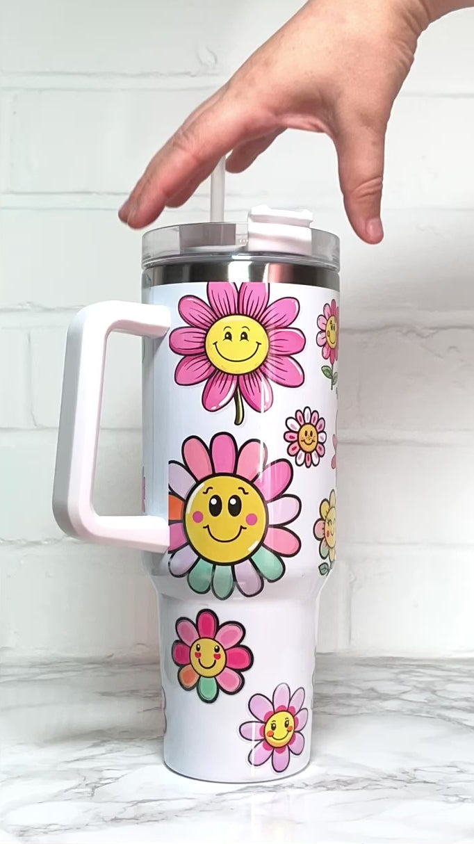 40oz Custom Quencher Tumbler with personalized, durable design, made to order—ideal for holiday and birthday gifts, hand wash recommended.